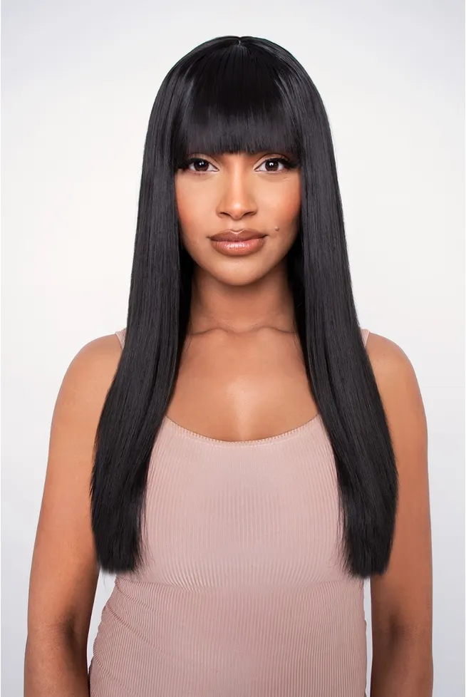 cleo_-_22029 Jet black straight front wig - Image 1