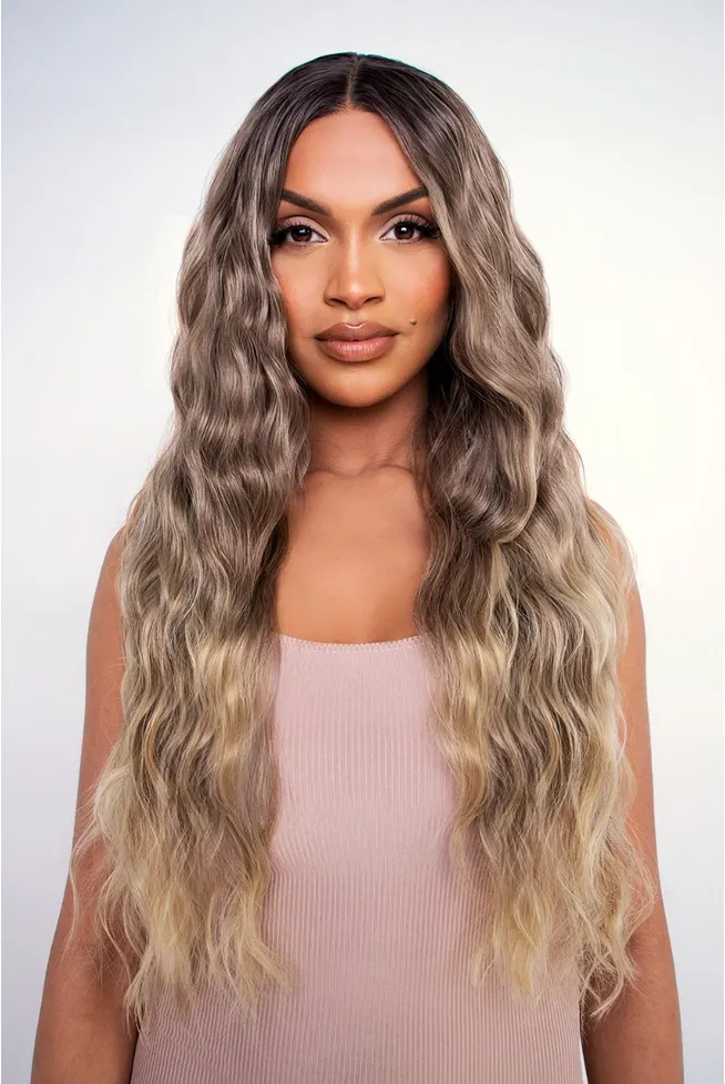 nova_-_10223 Ash blonde waves front wig - Image 1