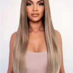 Straight framed blonde straight wig